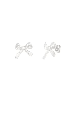 Earrings must have bow - Silver Color color h5 