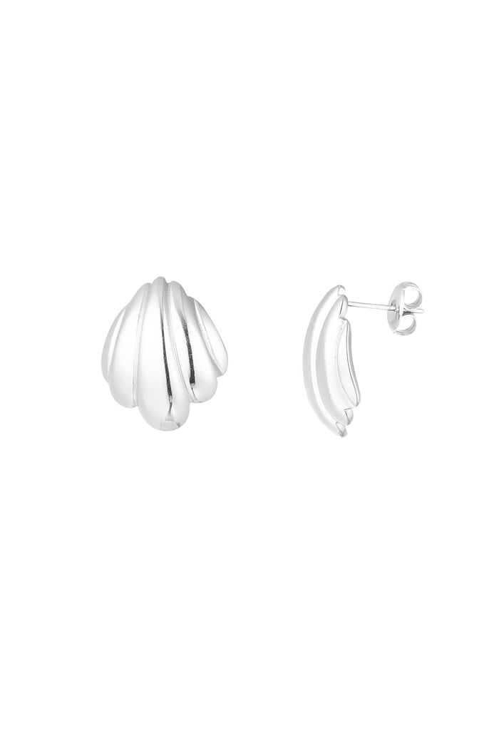 Shell earrings - Silver Color color 