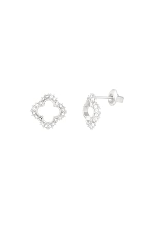 Lucky diamond earrings - Silver Color color h5 