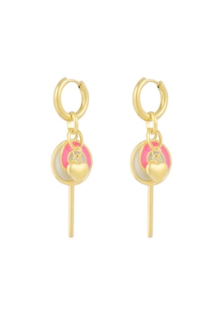 Ohrringe Lolly Love - Goldfarbe h5 