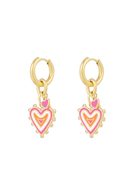 Earrings love is the prize - Gold color