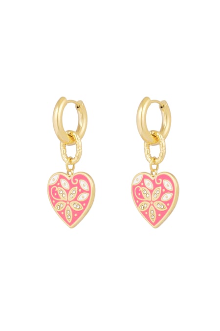 Earrings eyes on you - pink Gold color 2