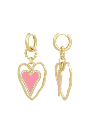 Earrings lovers madhouse - pink Gold color h5 