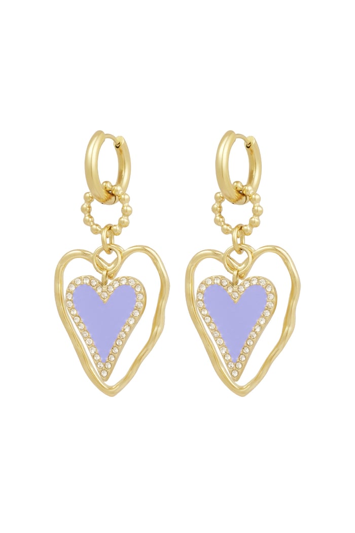 Earrings lovers madhouse - purple 