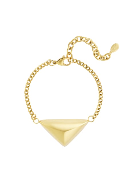 Folded triangle bracelet - Gold color