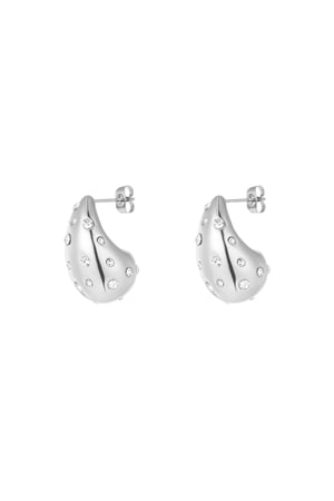 Drop earrings dazzling days - Silver Color color h5 