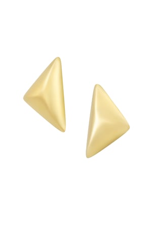 Folded triangle earrings - Gold color h5 