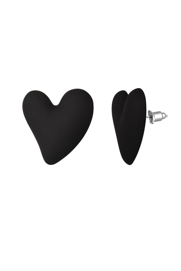 Colorful love earrings - black 2