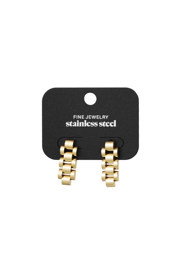 Long link earrings - Gold color Picture3