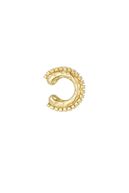 Ear cuff con strass - Color dorado