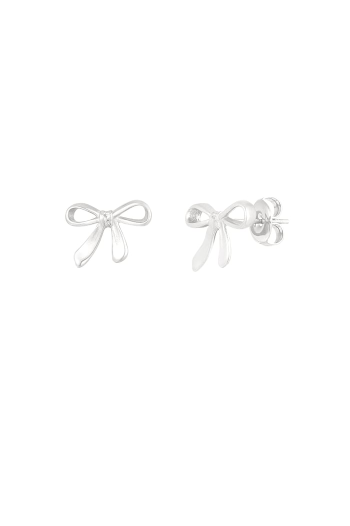 Earrings bows dream - Silver Color color 