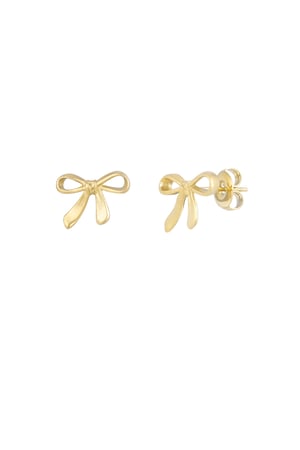 Earrings bows dream - Gold color h5 