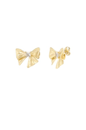 Earrings bow era - Gold color h5 