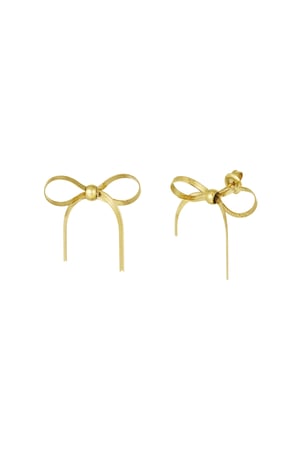 Earrings bow bliss - Gold color h5 