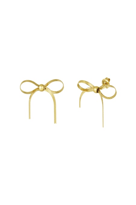 Earrings bow bliss - Gold color