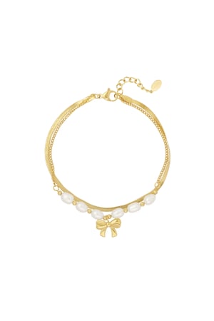 Armband Perlenliebe - Goldfarbe  h5 