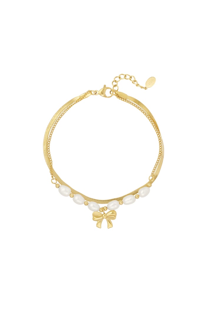 Bracelet pearl love - Gold color 