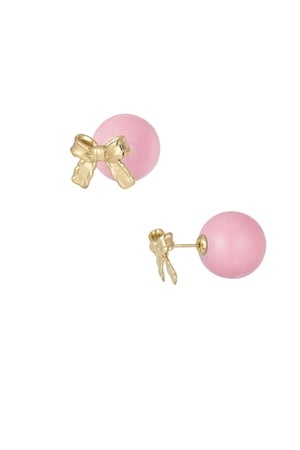 Earrings baby boo bow - pink h5 