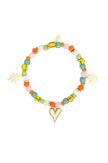 Pulsera de colores corazón club - multicolor  2