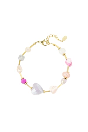 Bracelet pastel wonderland - pink Gold color h5 