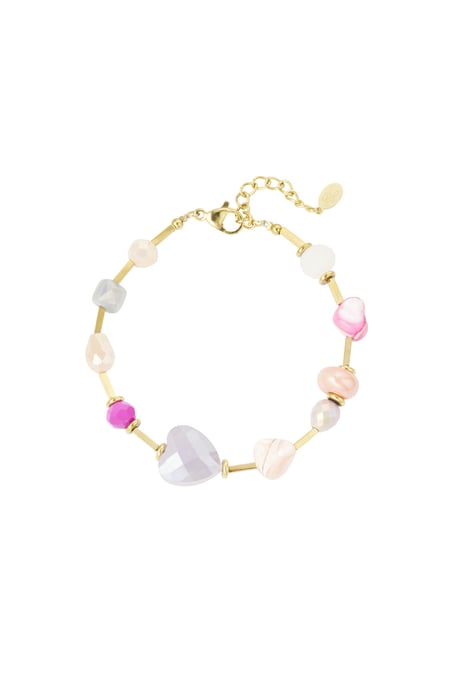 Bracelet pastel wonderland - pink Gold color 2