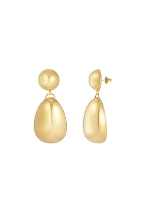 Earrings classic crush - Gold color h5 