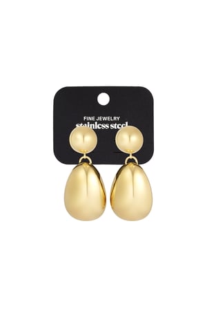 Earrings classic crush - Gold color h5 Picture3