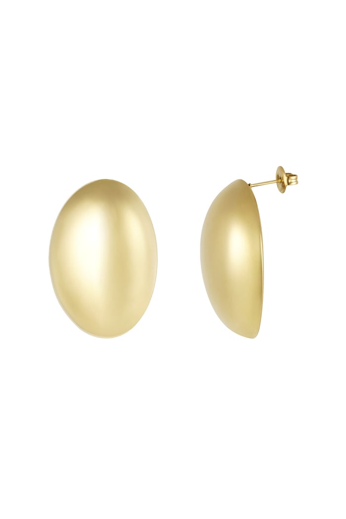 Earrings bold statement - Gold color 