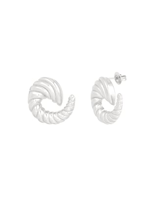 Classic twisted earrings - Silver Color color h5 