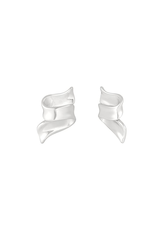 Earrings swirly slide - Silver Color color 