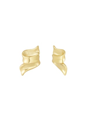 Earrings swirly slide - Gold color h5 