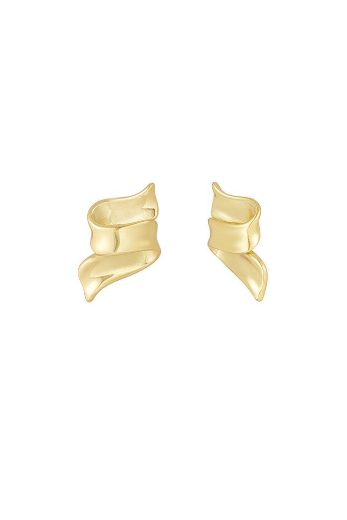 Earrings swirly slide - Gold color 