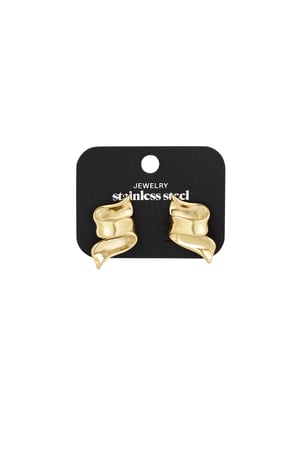 Earrings swirly slide - Gold color h5 Picture3