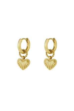 Earrings best thing heart - Gold color h5 