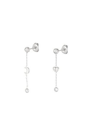 Moonlight earrings - Silver Color color h5 