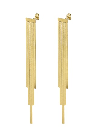 Waterfall earrings - Gold color h5 