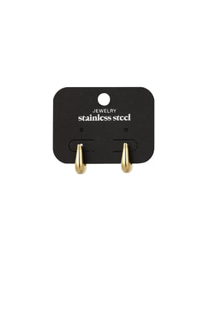 Basic earrings round - Gold color h5 Picture3