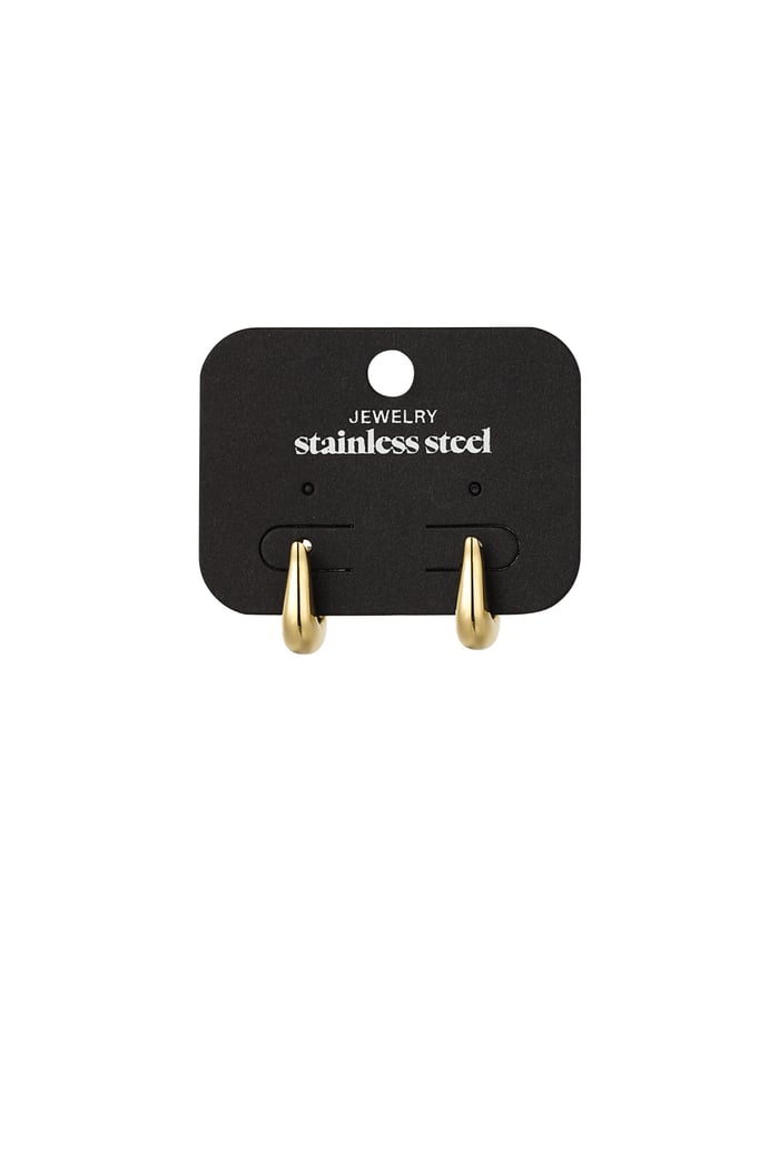 Basic earrings round - Gold color Picture3