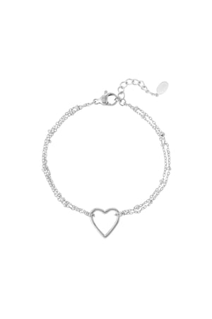 Bracelet heart hue - Silver Color color h5 