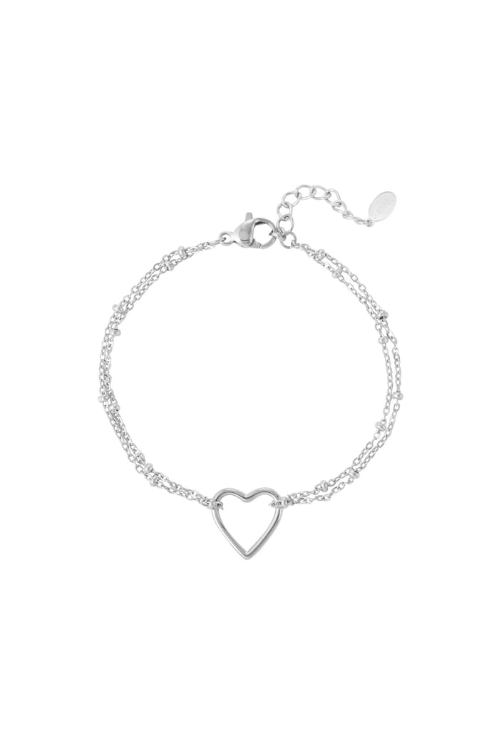 Bracelet heart hue - Silver Color color 