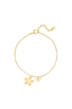 Bracelet floral bowlicious - Gold color h5 