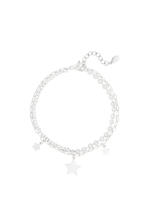 Double bracelet shine bright - Silver Color color h5 