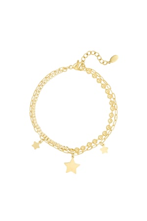 Double bracelet shine bright - Gold color h5 