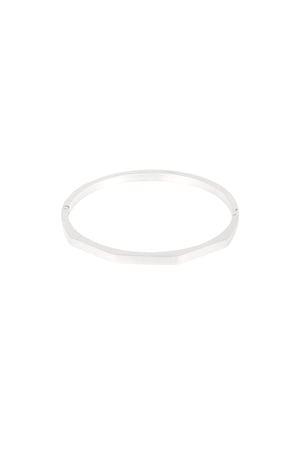 Shaped bangle bracelet - Silver Color color h5 