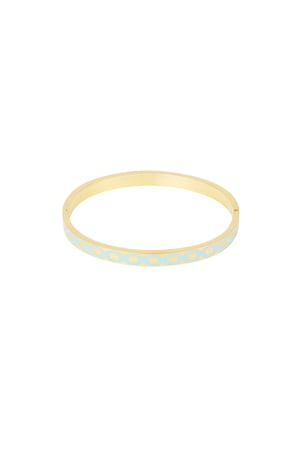 Slave bracelet with round print - blue  h5 