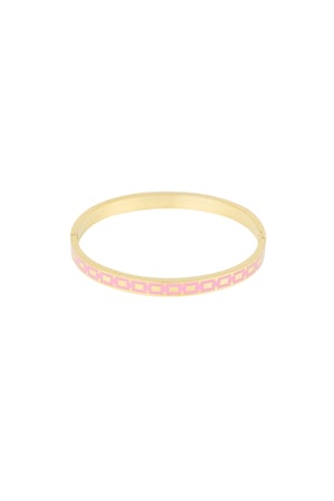 Slave bracelet with print - pink/Gold color  h5 