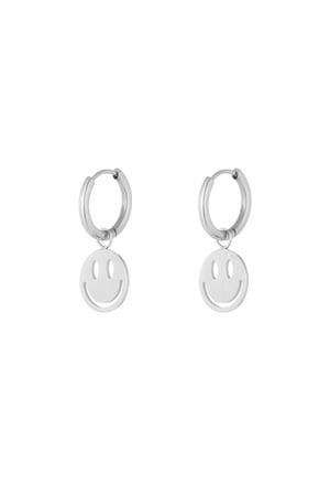 Earrings smiley lover - Silver Color color h5 