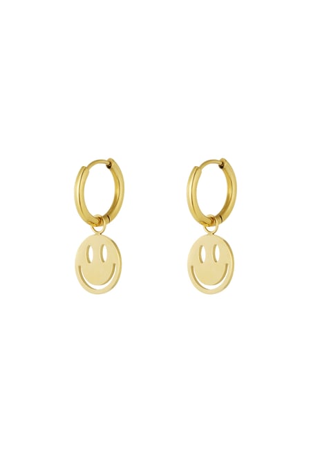 Earrings smiley lover - Gold color