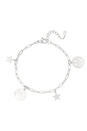 Happy night charm bracelet - Silver Color color h5 