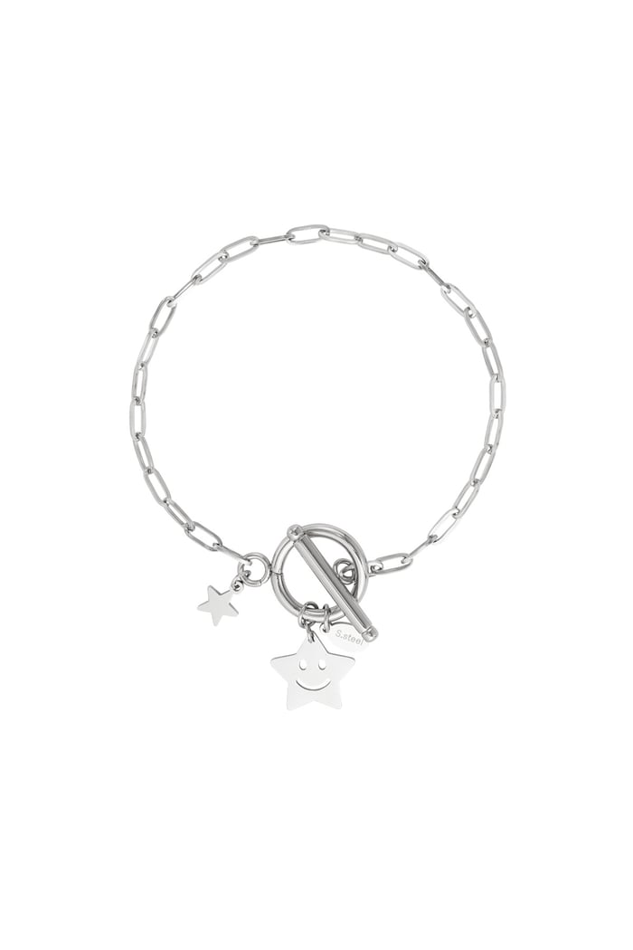 Happy star bracelet - Silver Color color 